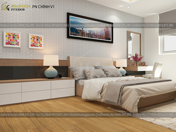 thiết kế căn hộ chung cư cao cấp khu vực phòng ngủ